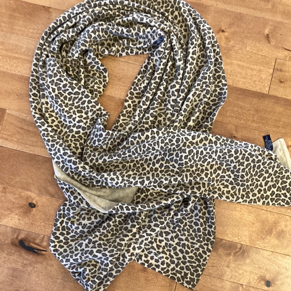 Ann Taylor Leopard Print Wrap; One Size - image 1